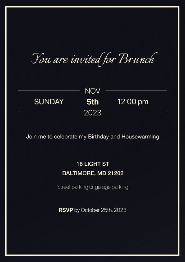 Invitation numérique modifiable chic