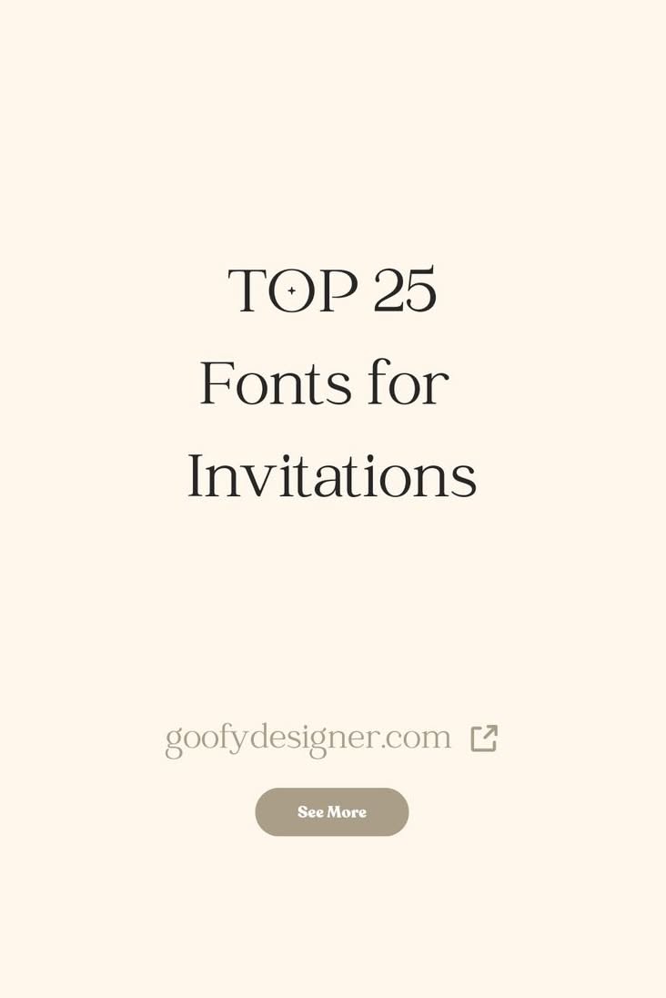 25 Font Ideas for Invitations