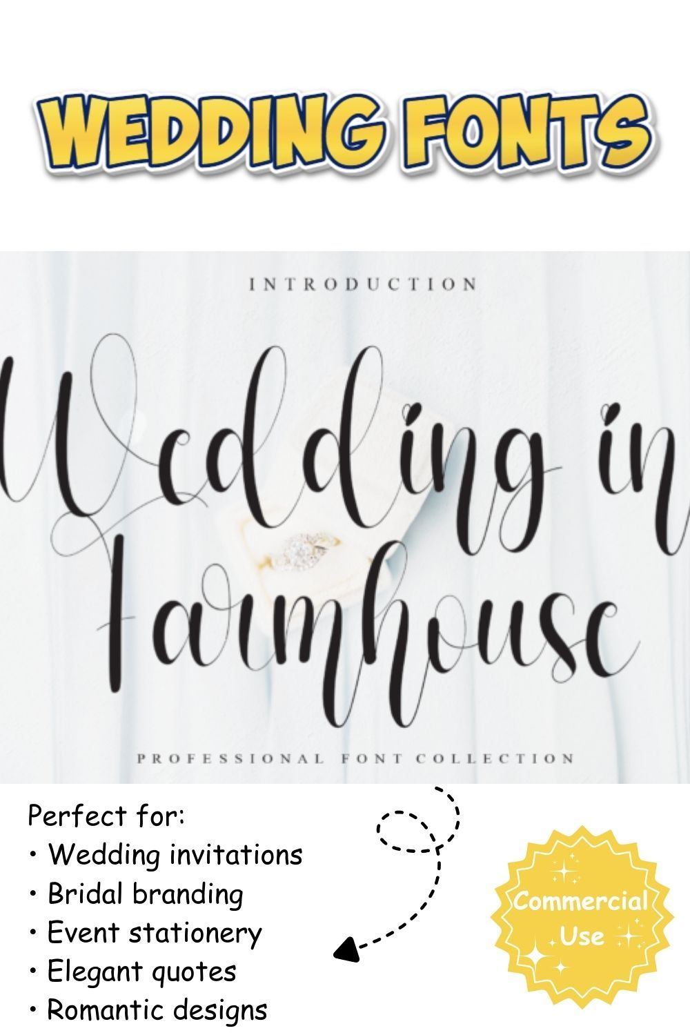 Wedding Font Bundle for Designers & DIY Brides
