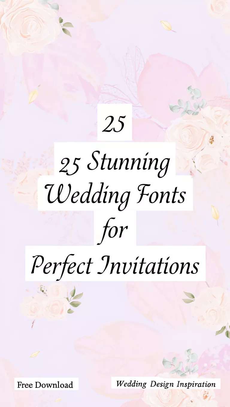 25 Stunning Wedding Fonts for Perfect Invitations & Branding