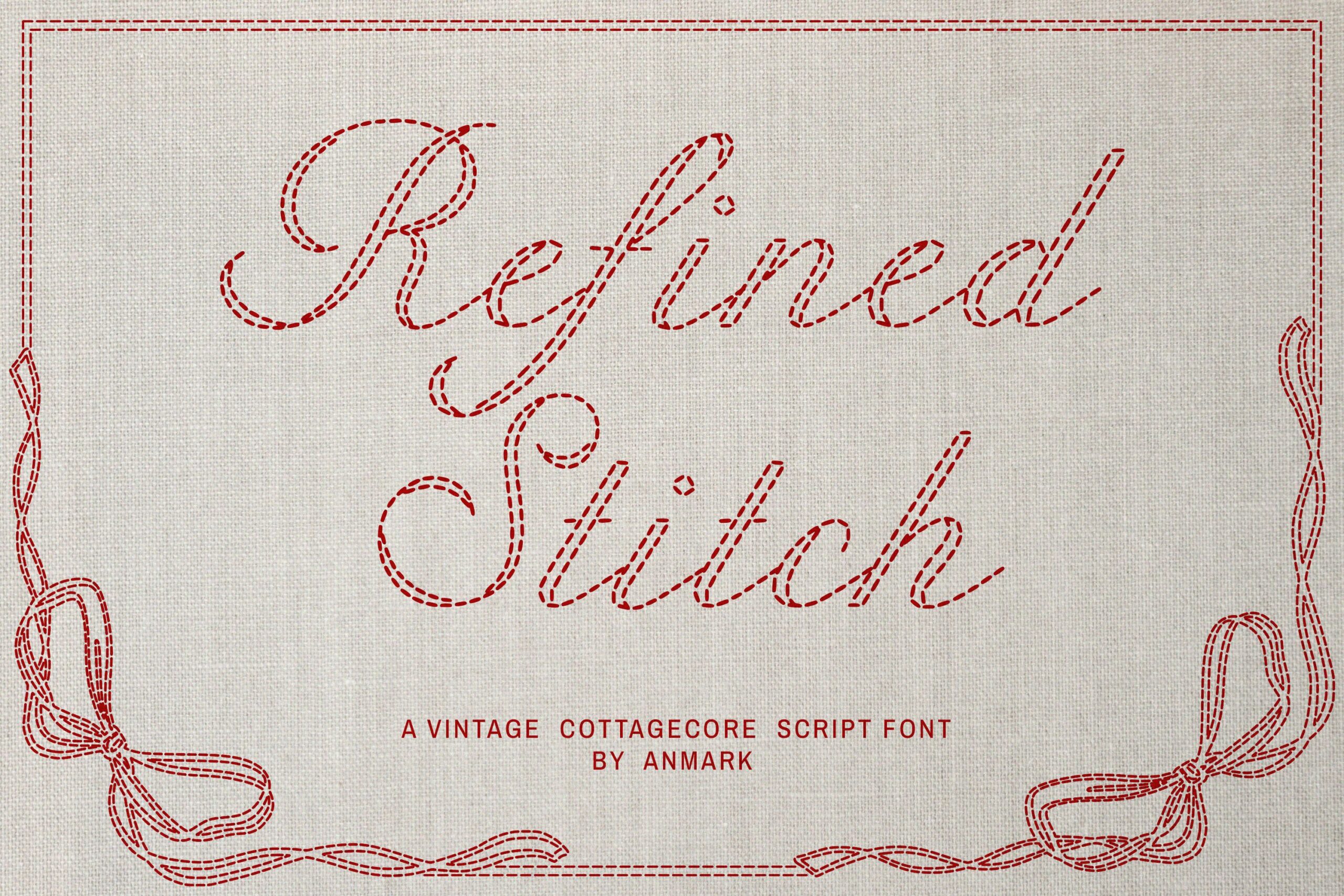 Refined Stitch Vintage Script Font, a Script Font by AnMark