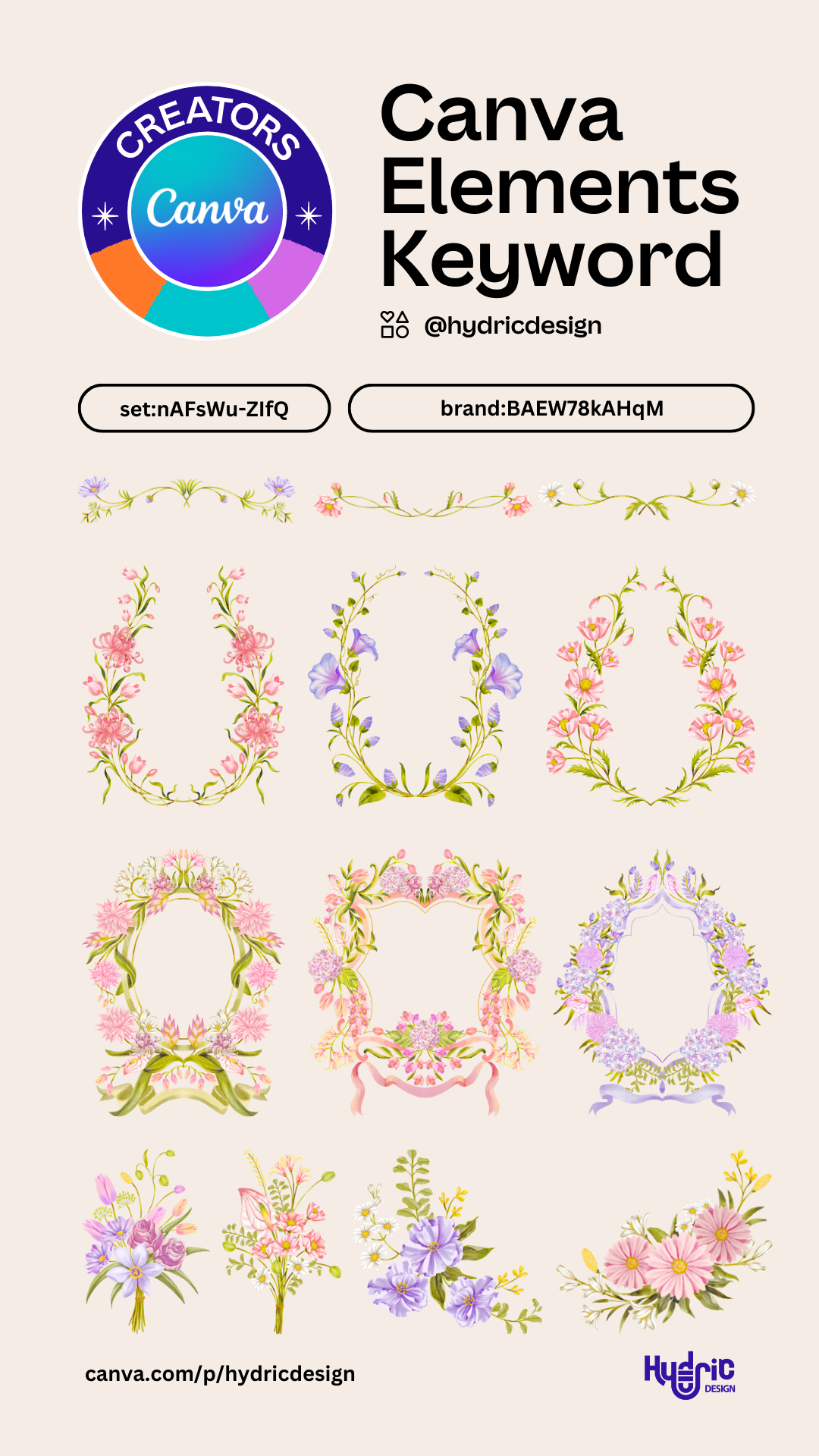 Wedding Flower Arrangement Illustrations | Canva Elements