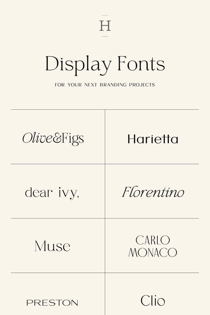 Sophisticated Display Fonts for 2024 | Typography, Business, and Graphic Design