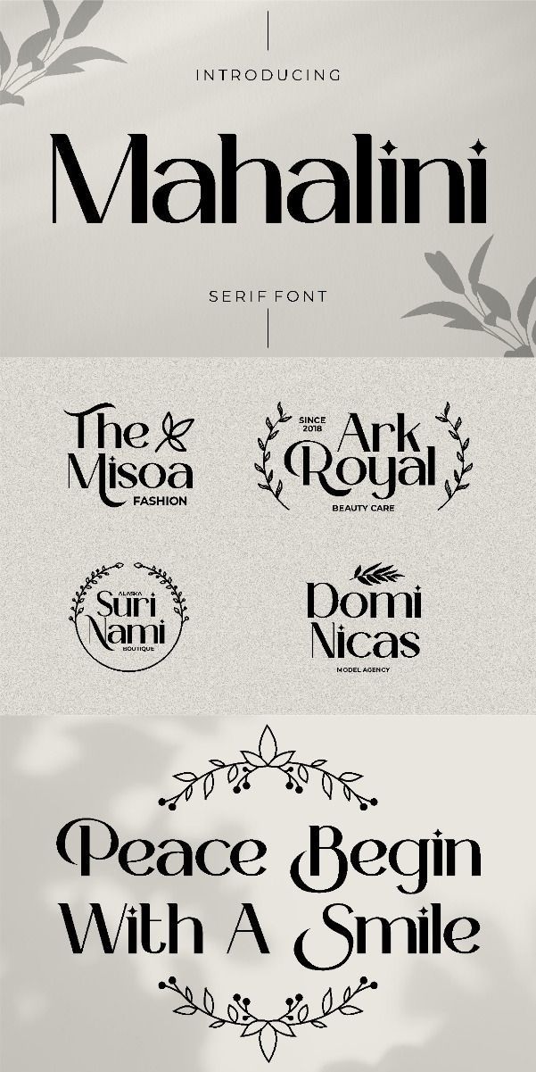 Mahalini — Serif Font