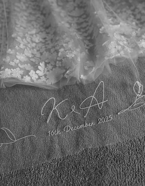 Personalised Embroidered Wedding Veils | Rebecca Anne Designs