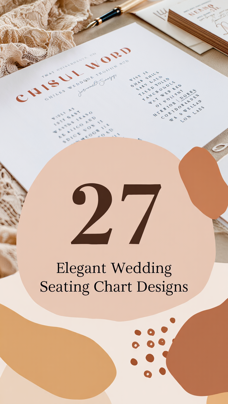 Terracotta Clay Abstract Seating Plan Wedding Seating Chart Canva Templates