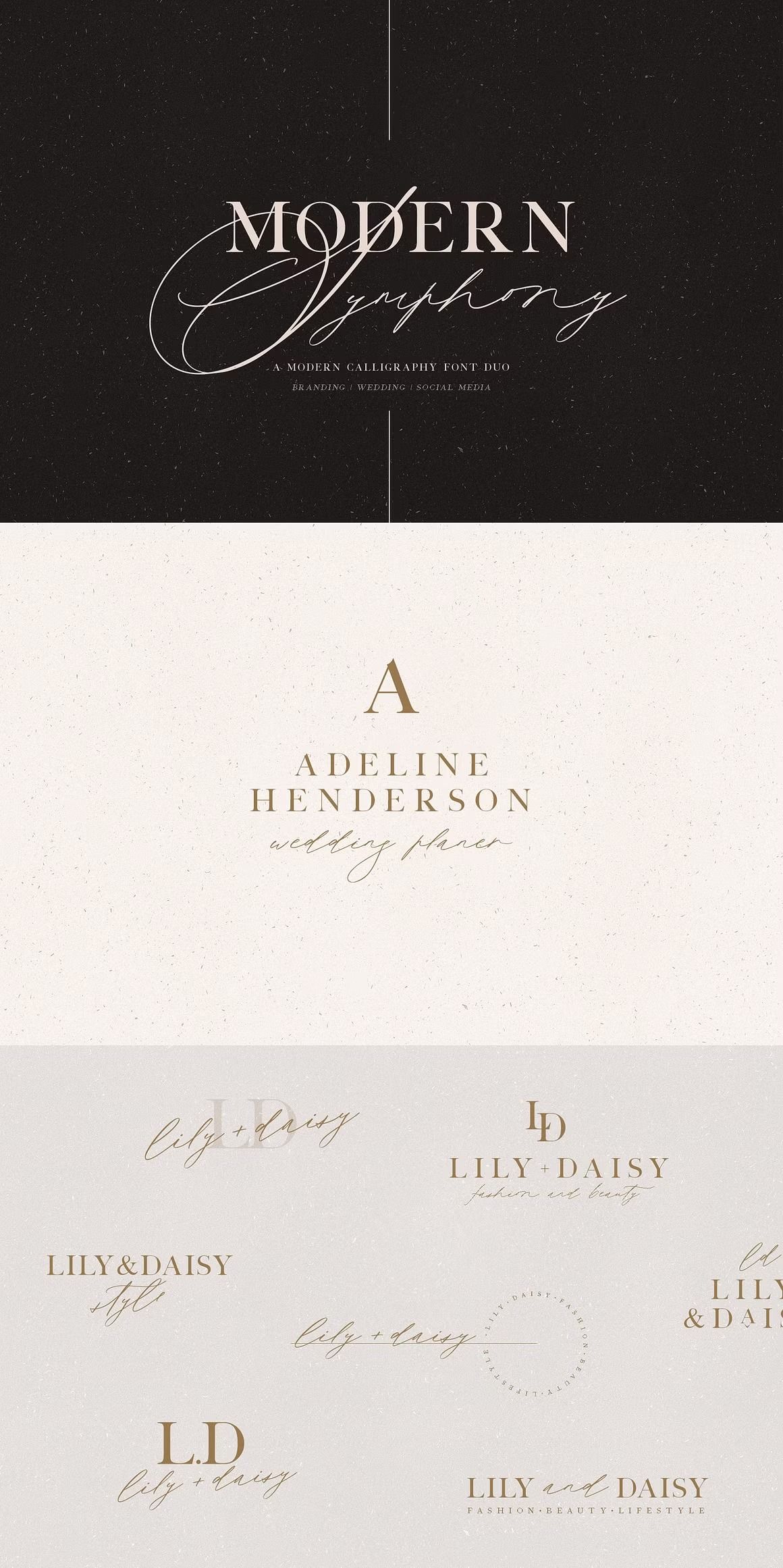 Modern Symphony Font Duo