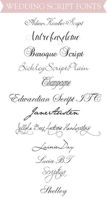 Top Wedding Script Fonts
