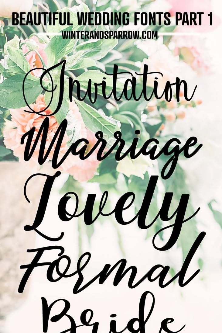 20 {More} Beautiful Wedding Fonts: Calligraphy + Hand-Lettered [free-personal