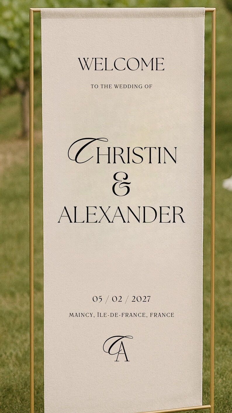 Wedding Welcome Sign Template | Editable Canva | Wedding Printable Sign | Elegant DIY Signage | Élyse Collection — Etsy