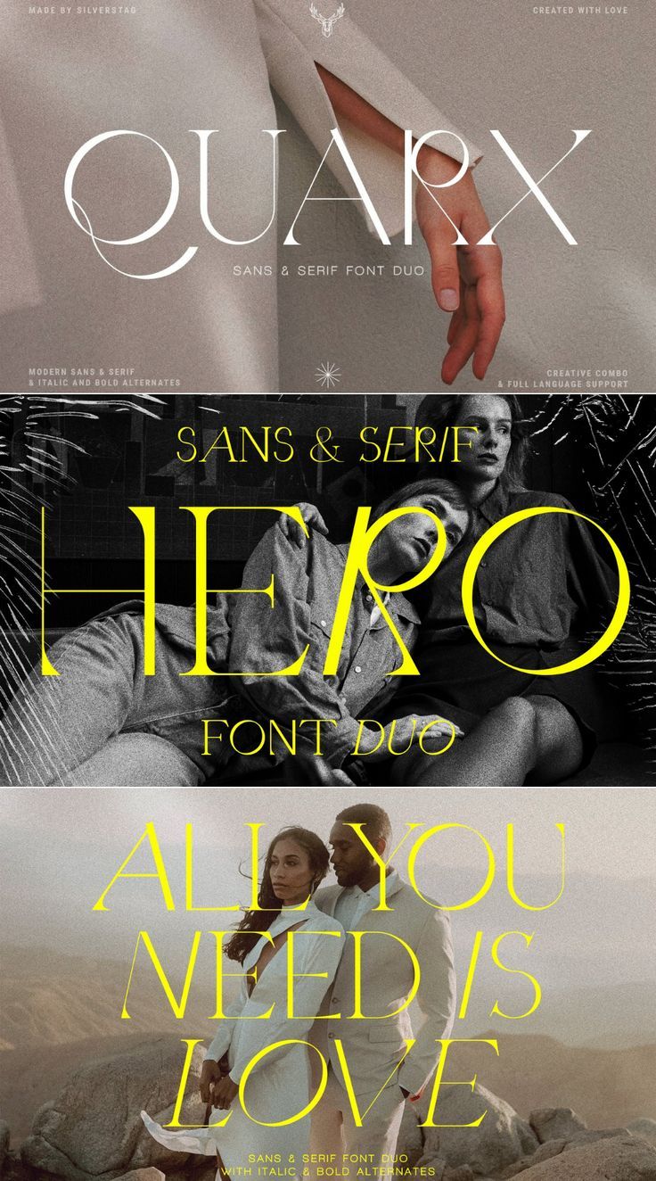 Quarx — Sans & Serif Modern Font Duo