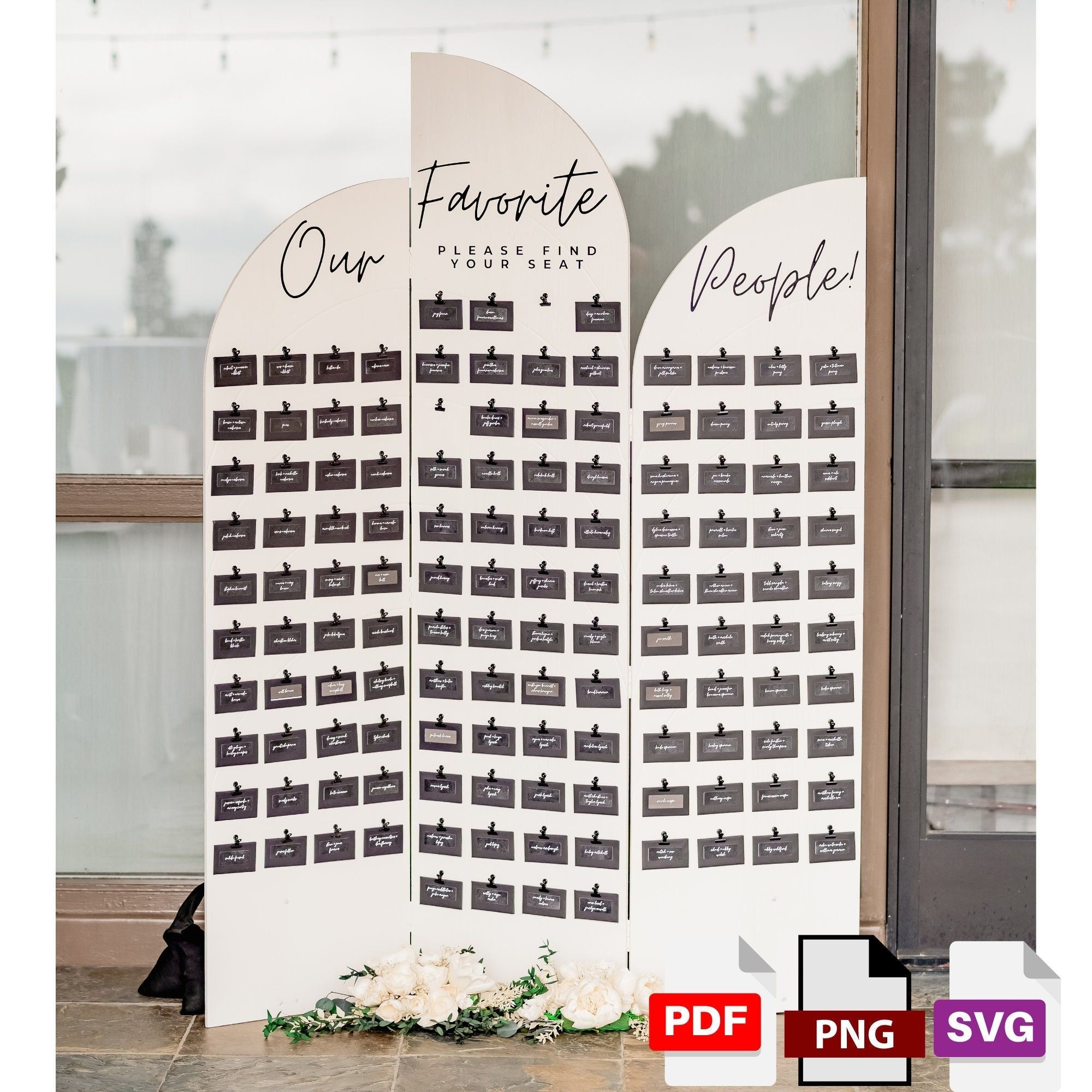 Tableau des tables de mariage, lettres SVG, PNG et fichiers PDF pour Cricut — téléchargement numérique