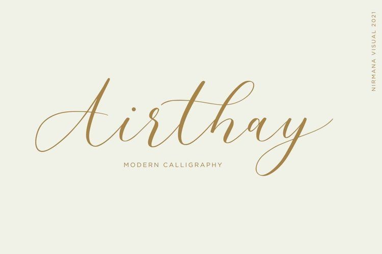 Airthay Modern Calligraphy: Elegant Script Font