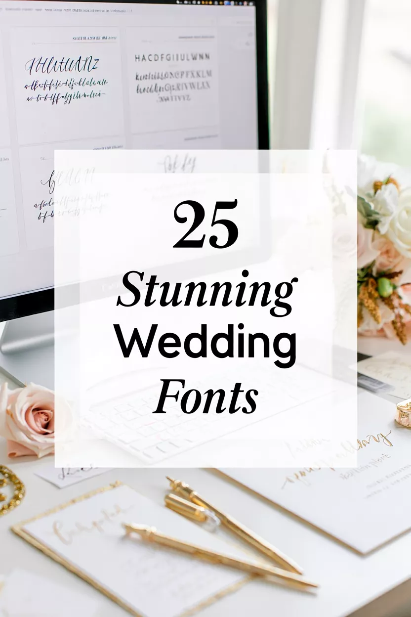 25 Stunning Wedding Fonts for Elegant Branding & Designs