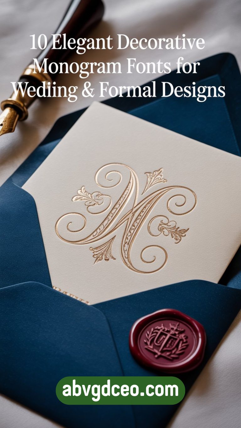 Stationery Font Assets — Decorative Monogram Styles