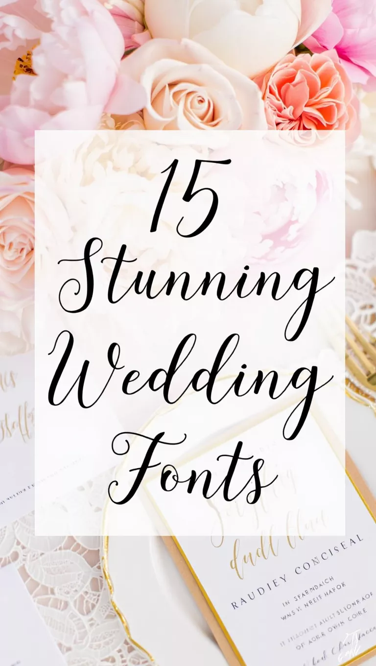 15 Stunning Wedding Fonts for Elegant Invitations & Branding