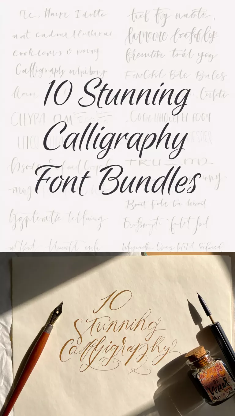 10 Stunning Calligraphy Font Bundles for Beginners & Pros