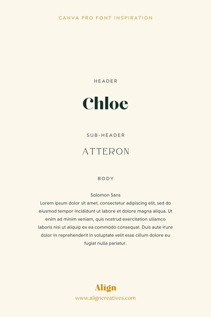 Elegant & Chic Font Pairing