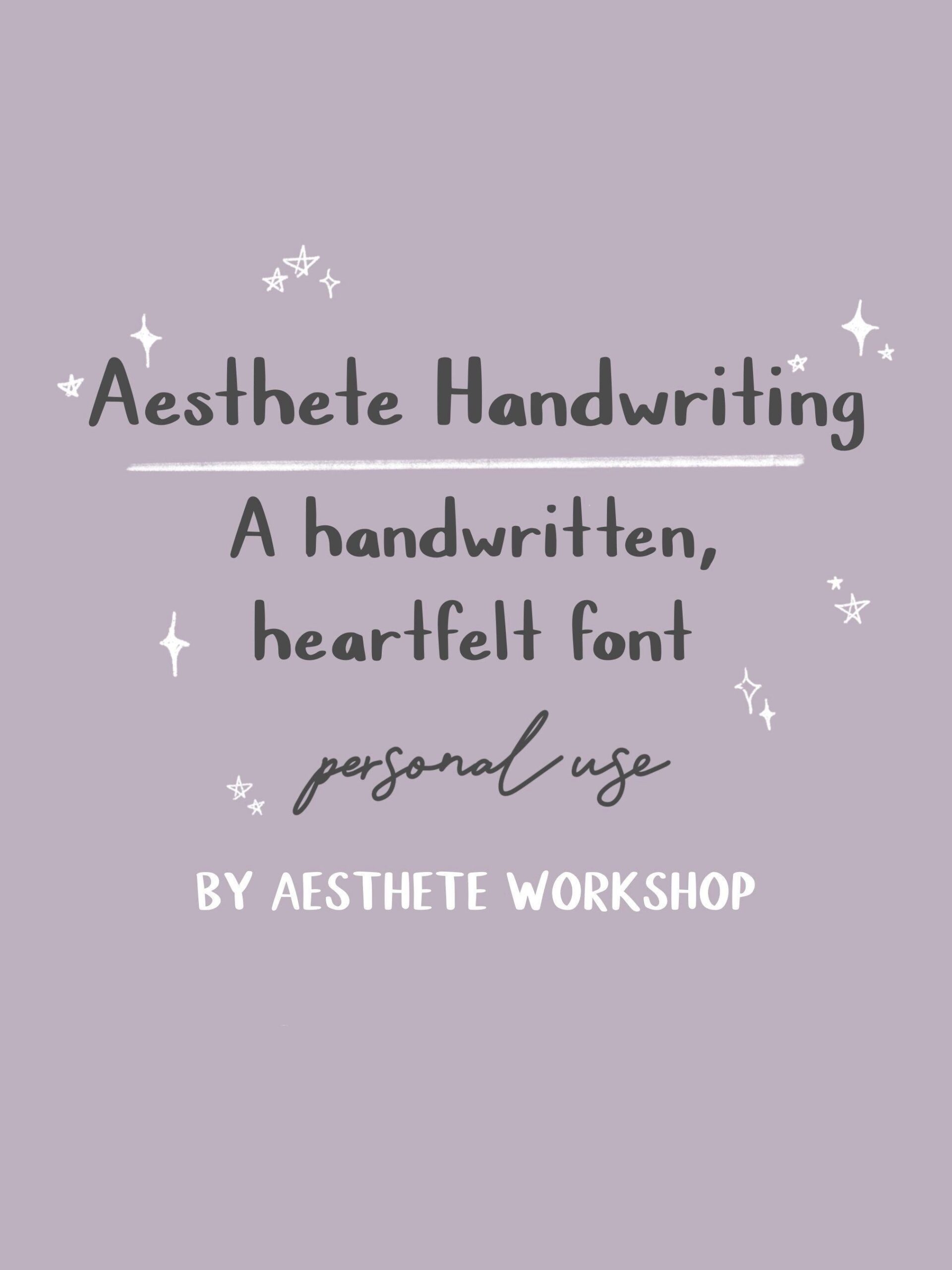 Police d’écriture manuscrite Esthète — usage personnel — police de titre manuscrite effilée épaisse, police de caractères numérique moderne, police bohème ludique