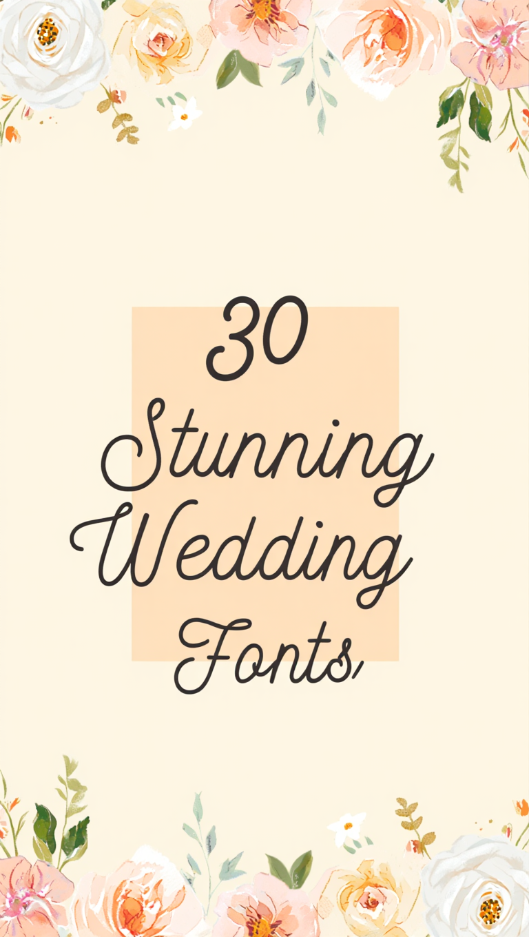 30 Stunning Wedding Fonts for Beautiful Branding & Invitations