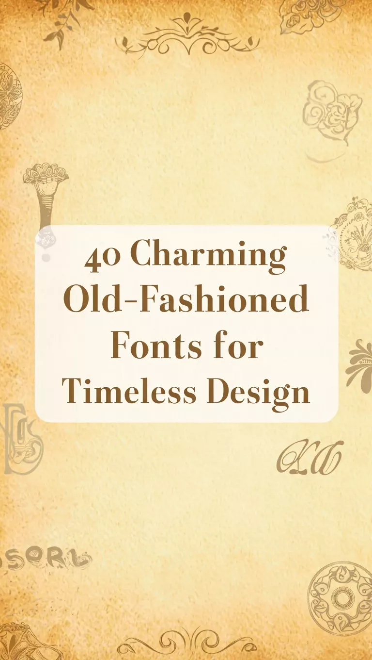 40 Charming Old-Fashioned Fonts for Timeless Design