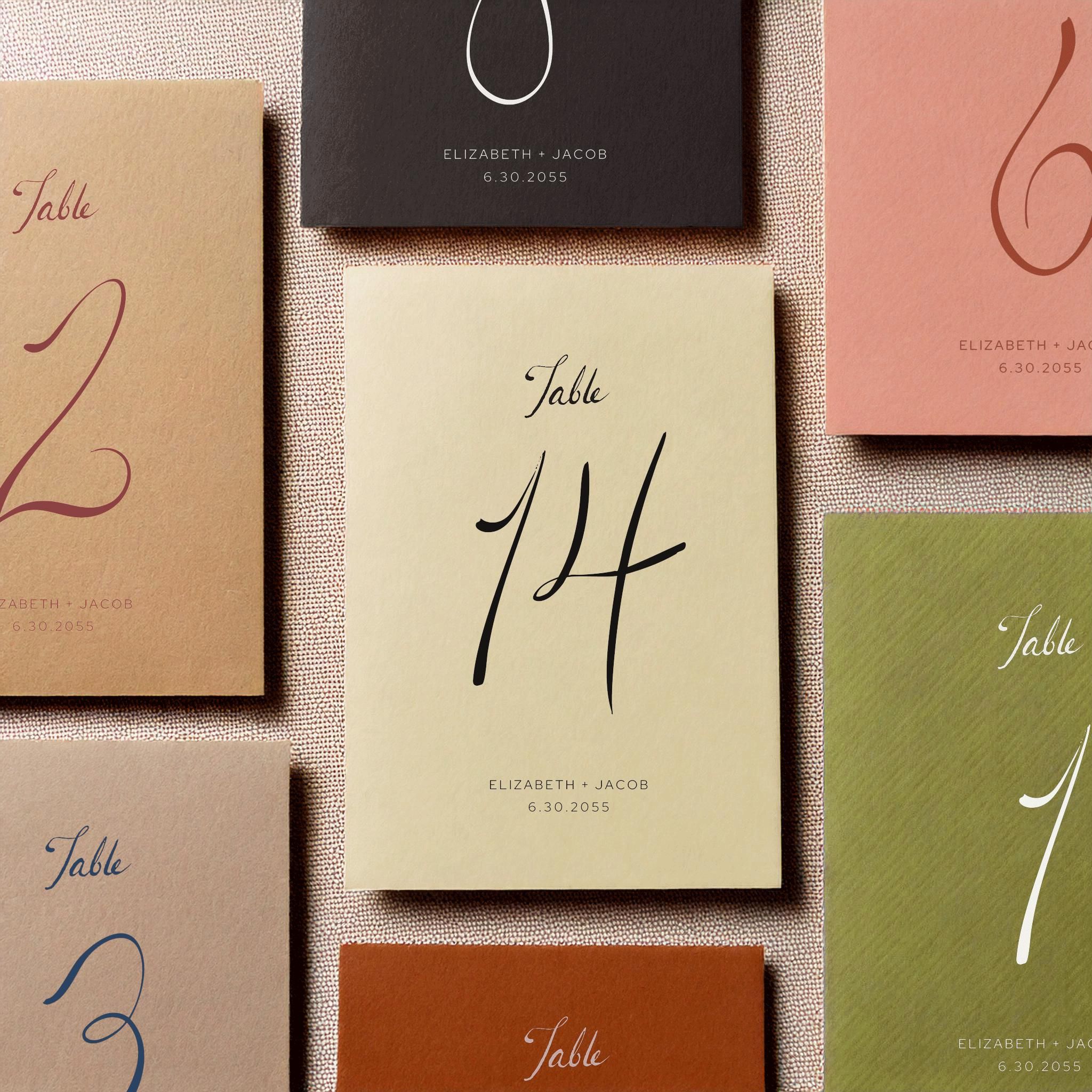 Numéros de table de mariage manuscrits : décoration d’événement modifiable (téléchargement numérique)