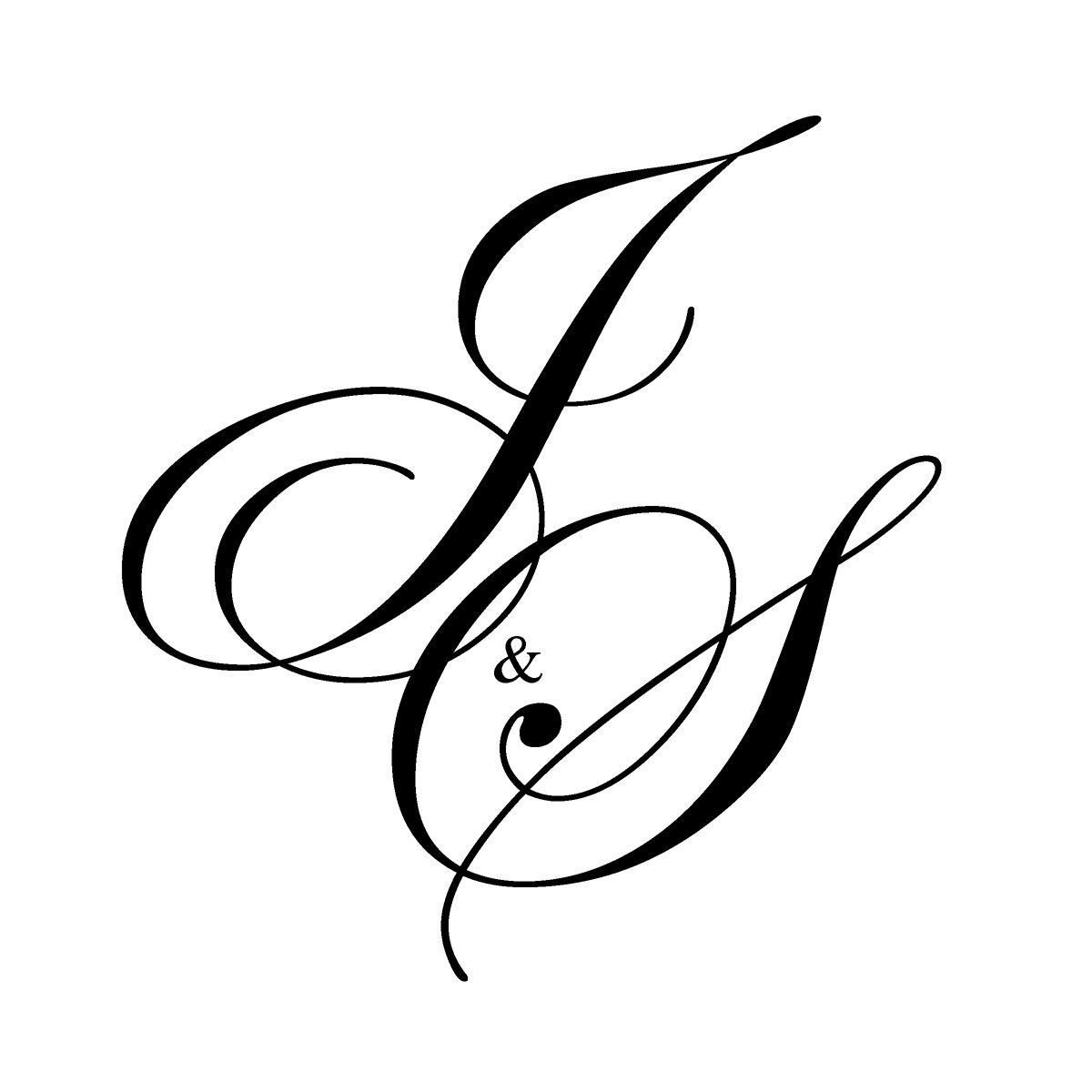 Digital Wedding Monogram #47, Wedding Logo, Custom Wedding Monogram, GOBO Lighting, Wedding Invitations, Wedding Initials, SVG File