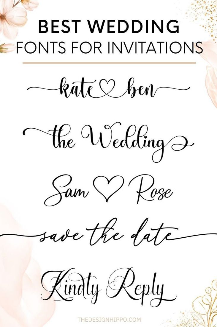 Best Wedding Fonts For Invitations: Loved By Brides