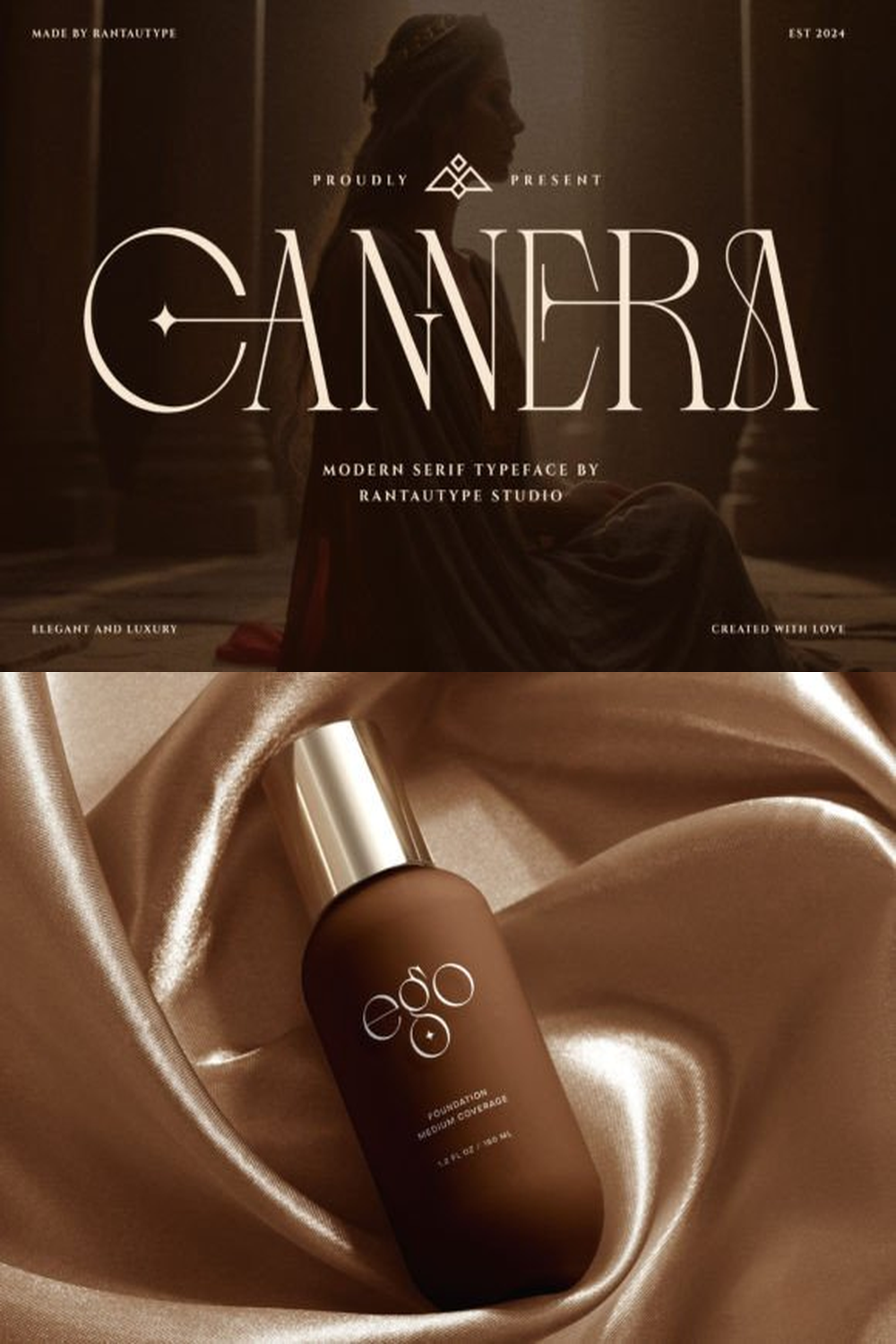 Cannera Font: Elegant Serif for Luxury Branding and Editorial Design