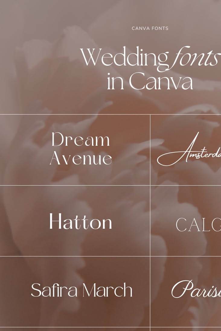 Dream Wedding Fonts: Canva’s Best