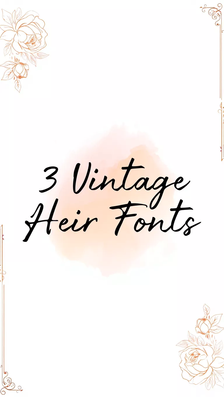 Top 3 Vintage Heir Fonts for Classic Elegance