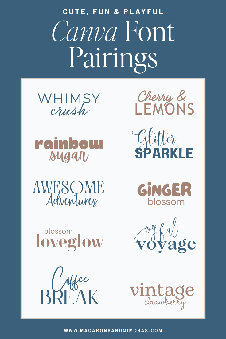 Fun & Stylish Font Pairings for Canva Designs
