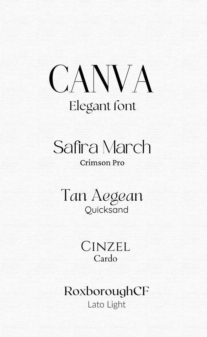Canva | Elegant Font