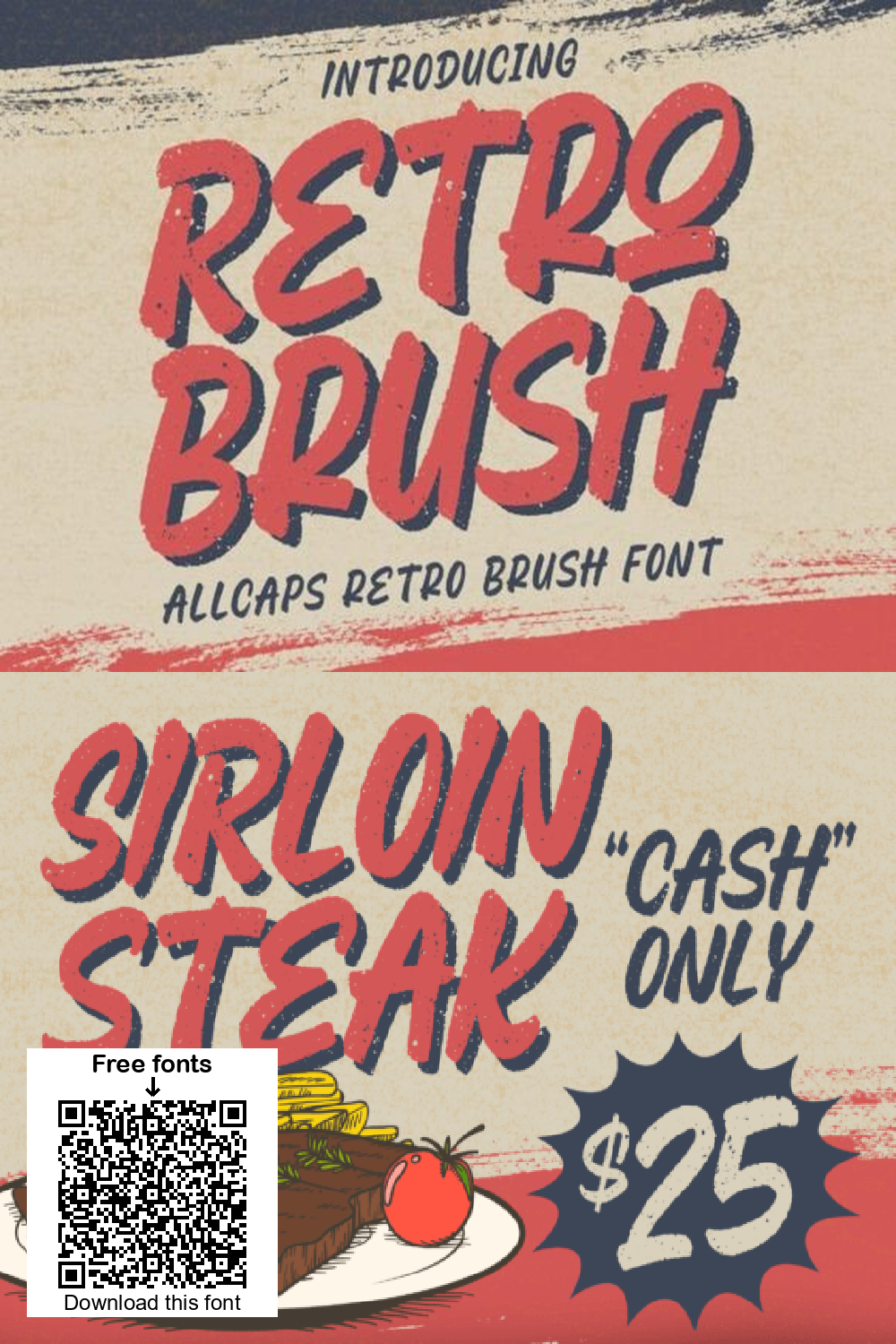 Retro Brush Font
