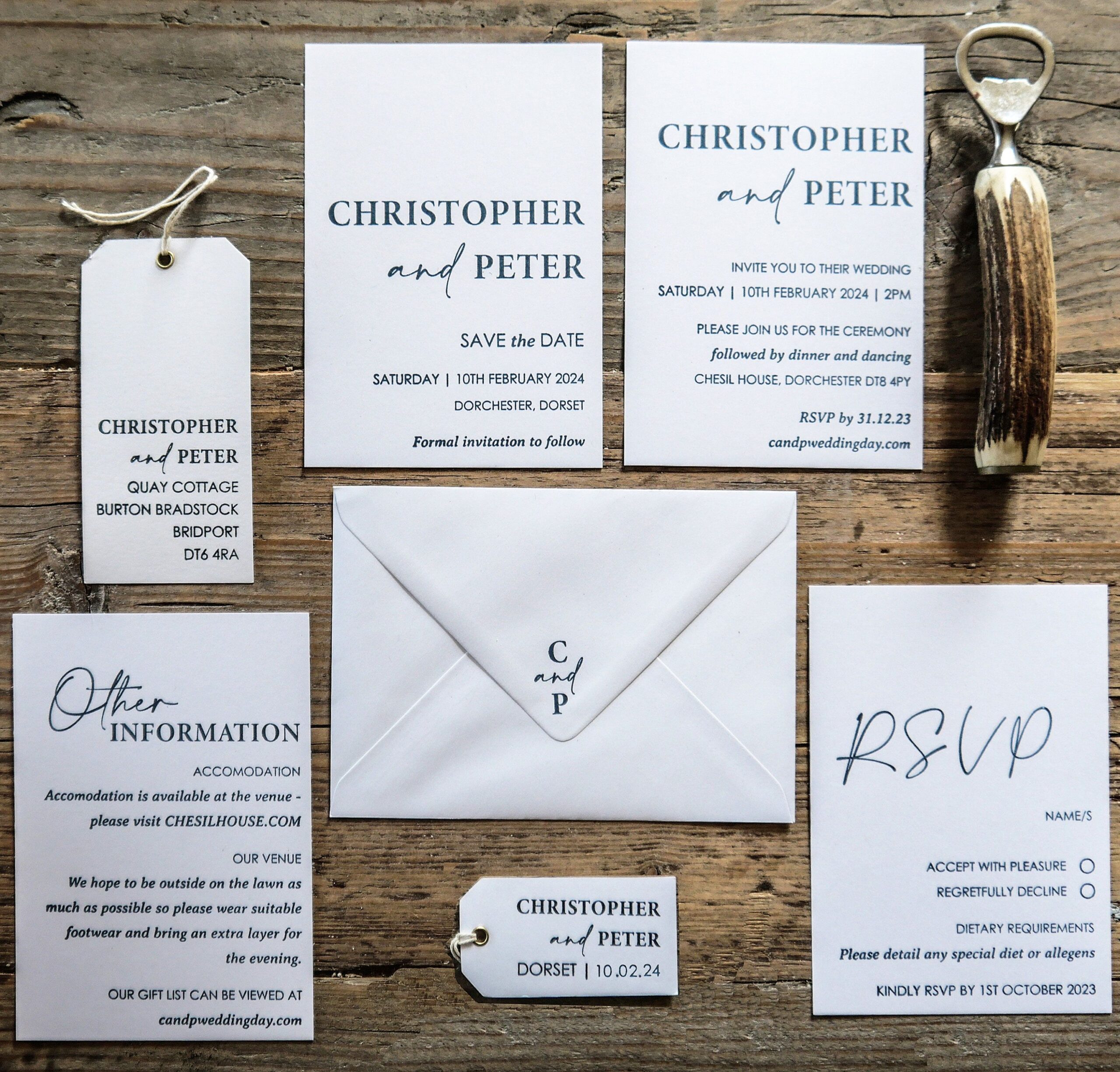 Modern Wedding Stationery Rubber Stamp | Wedding Invitation Stamp | Save the Date Stamp | Wedding Favour Stamp | Hand Made Wedding