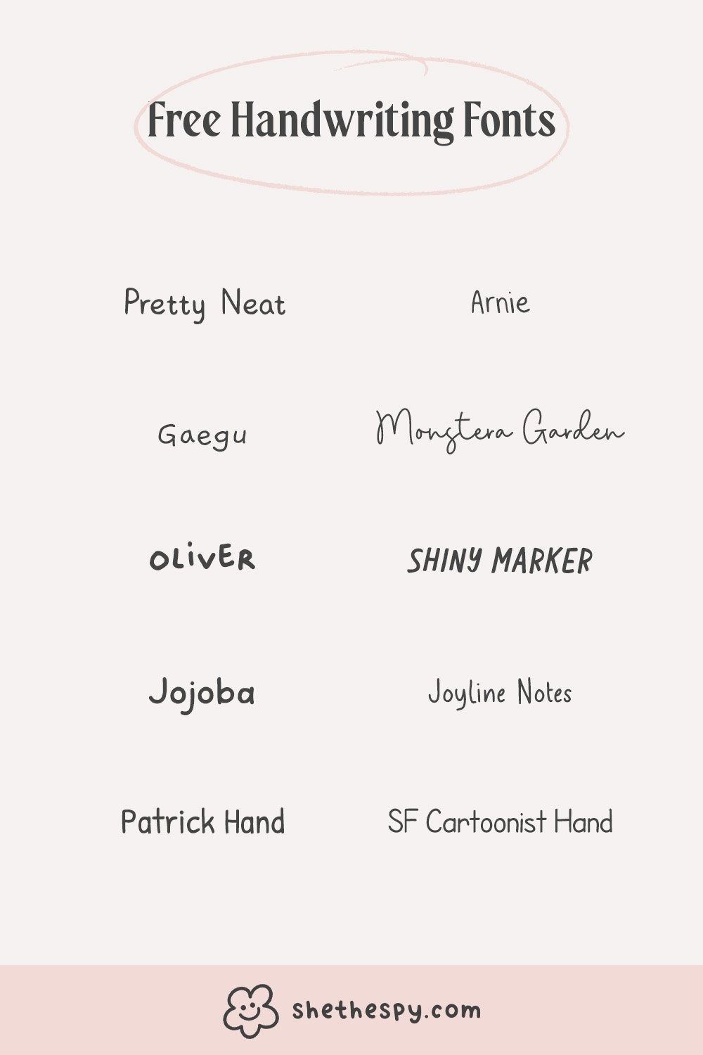 10 Best Free Handwriting Fonts — She The Spy