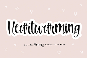 Heartwarming | A Bouncy Script Font