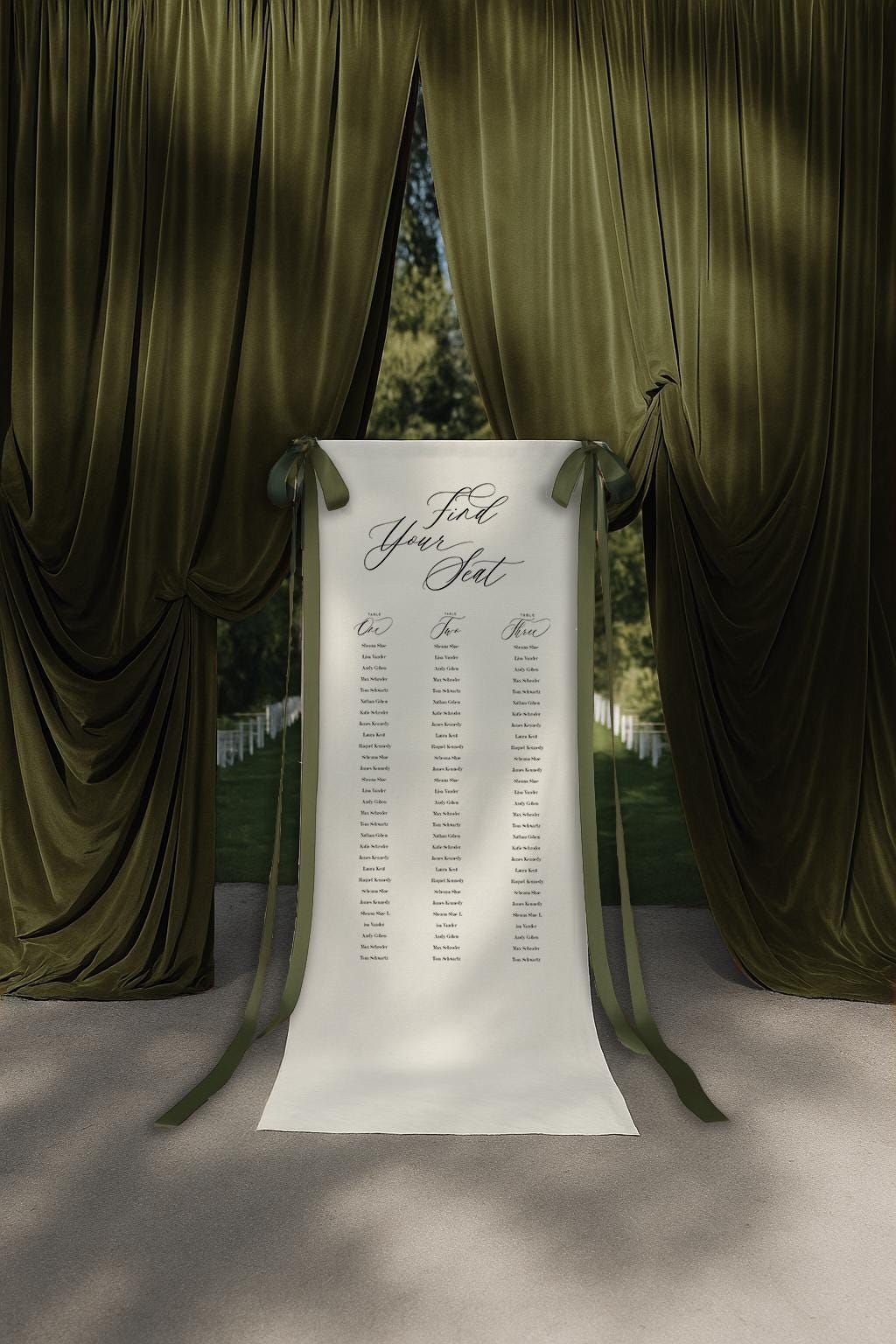 Linen Seating Chart | Seating Chart Cloth Sign | Printed Fabric Wedding Sign | Wedding Sign | Fleur Collection