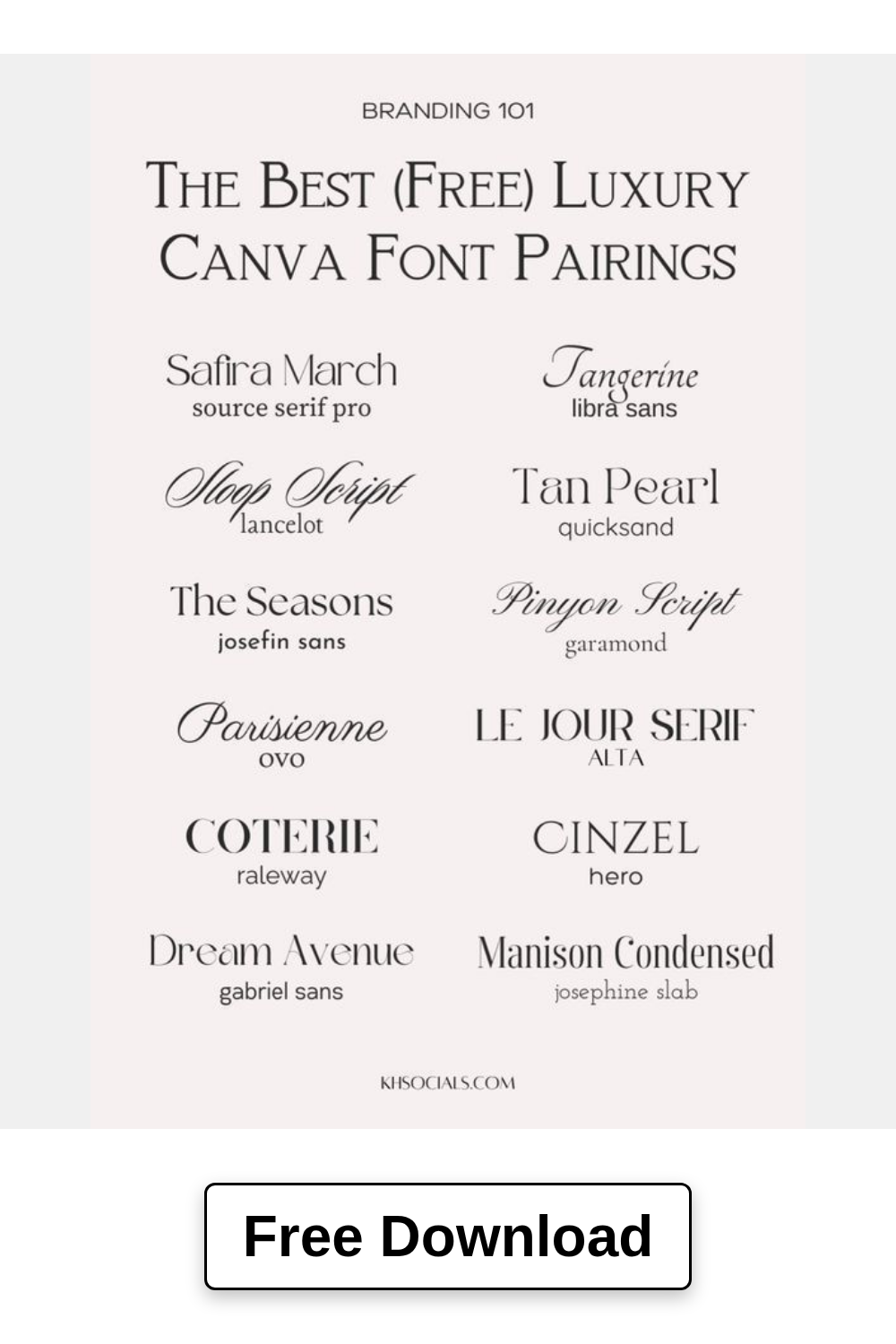 10 Elegant Canva Font Combinations for Luxury Brands | Typography & Font |
