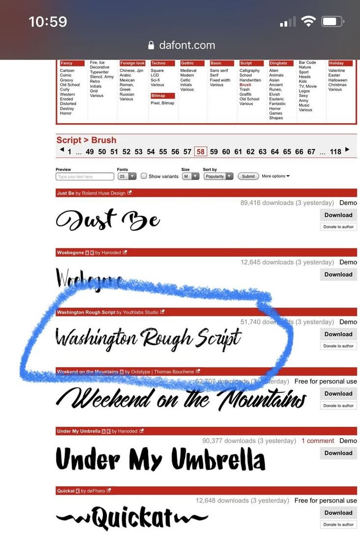 Cursive Fonts Handwritten