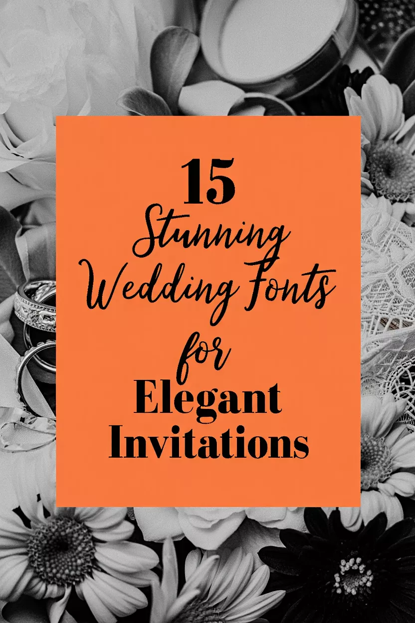 15 Stunning Wedding Fonts for Elegant Invitations & Branding
