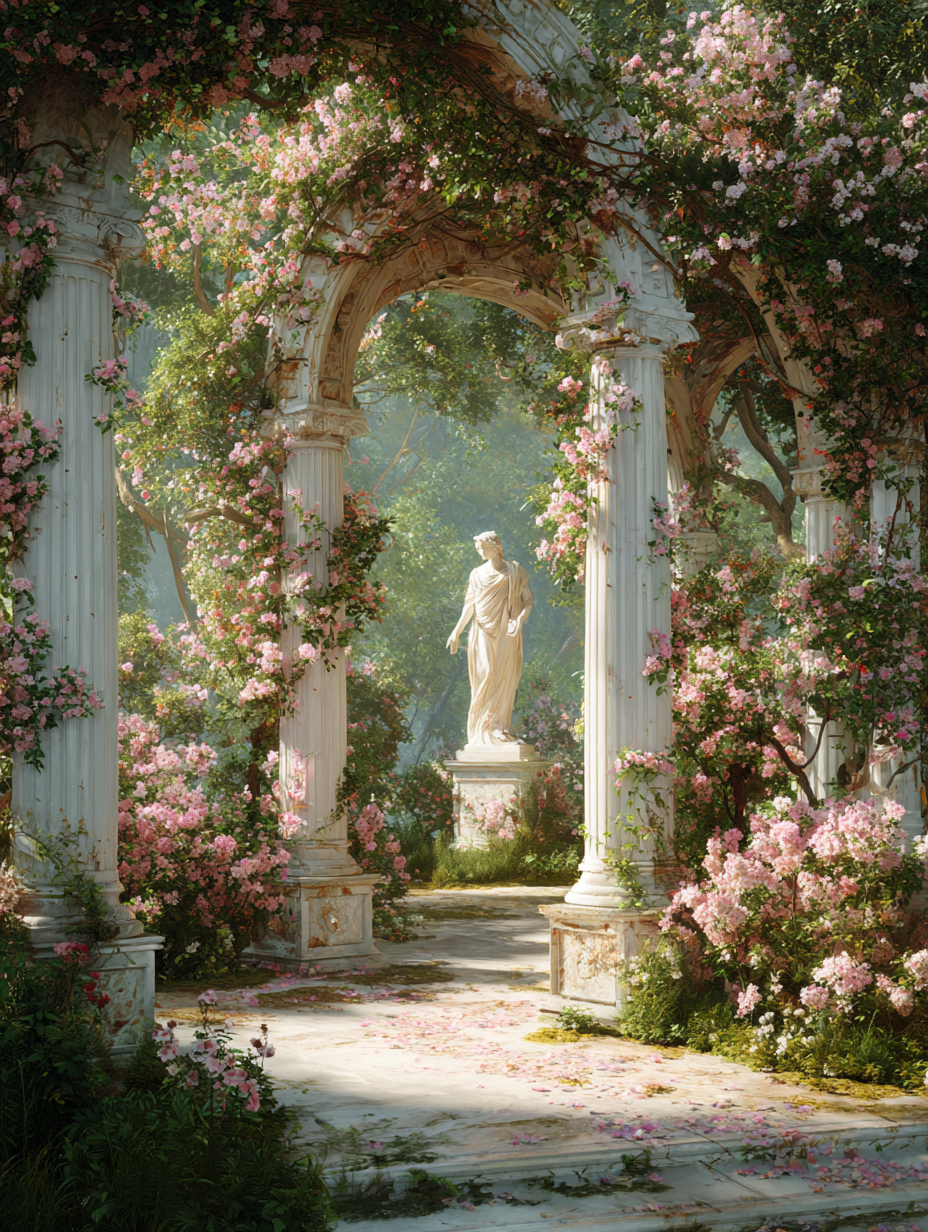 Romantic Neoclassical Rose Garden🌸