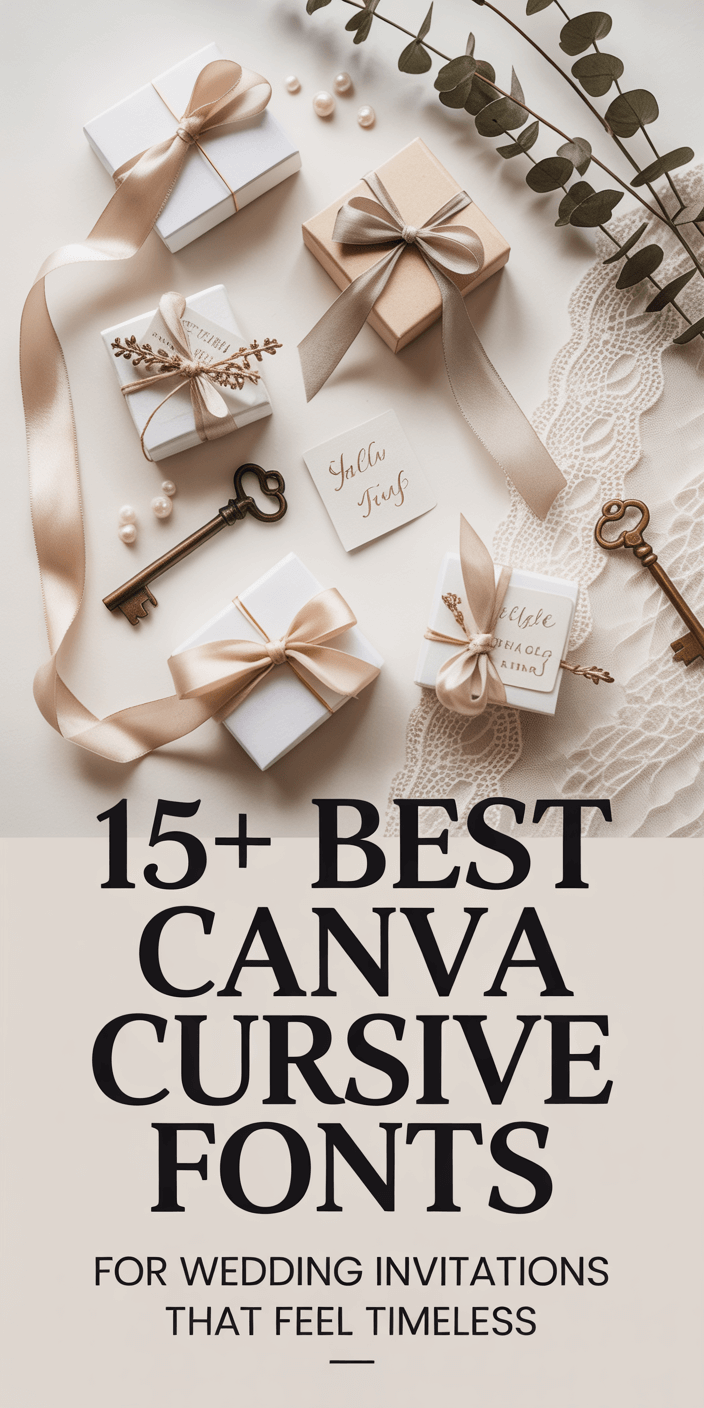 15+ Best Canva Cursive Fonts for Wedding Invitations That Feel Timeless