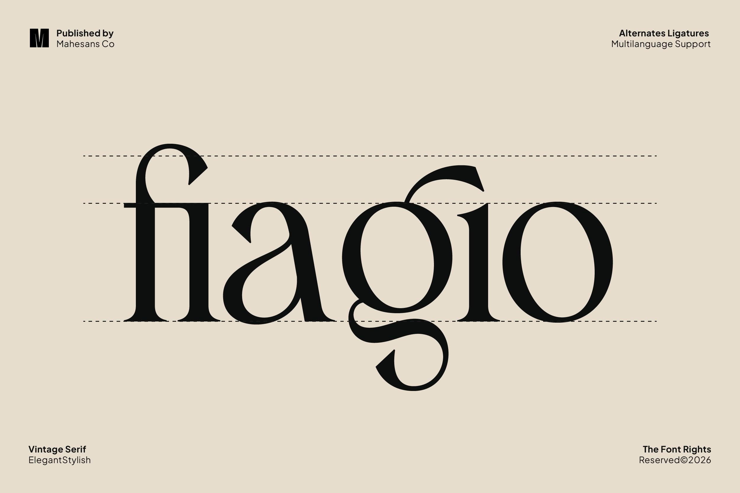 Fiagio – Elegant Vintage Serif by Mahesans Co | Creative Market