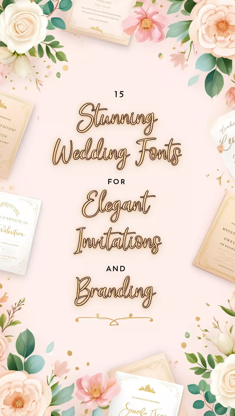 15 Stunning Wedding Fonts for Elegant Invitations & Branding