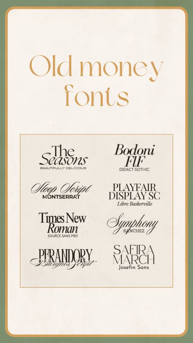 old money fonts