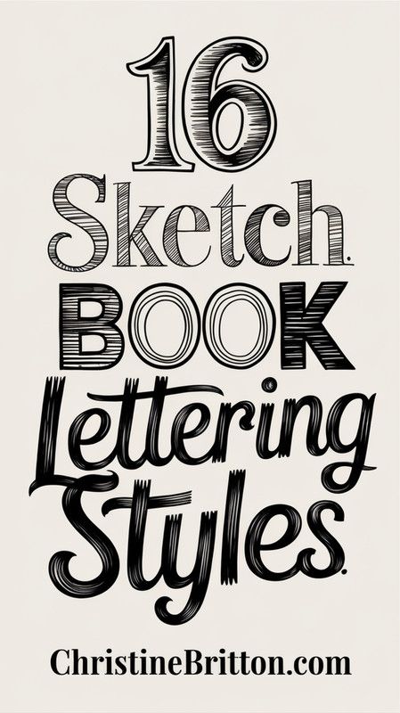 🖍️ 16 Sketchbook Title Ideas ✨ Hand Drawn Lettering & Aesthetic Fonts