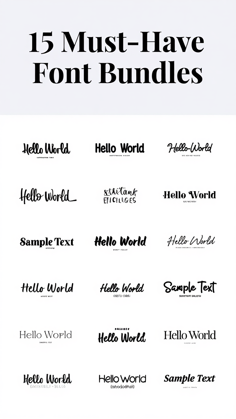 15 Must-Have Font Bundles for Stunning Designs
