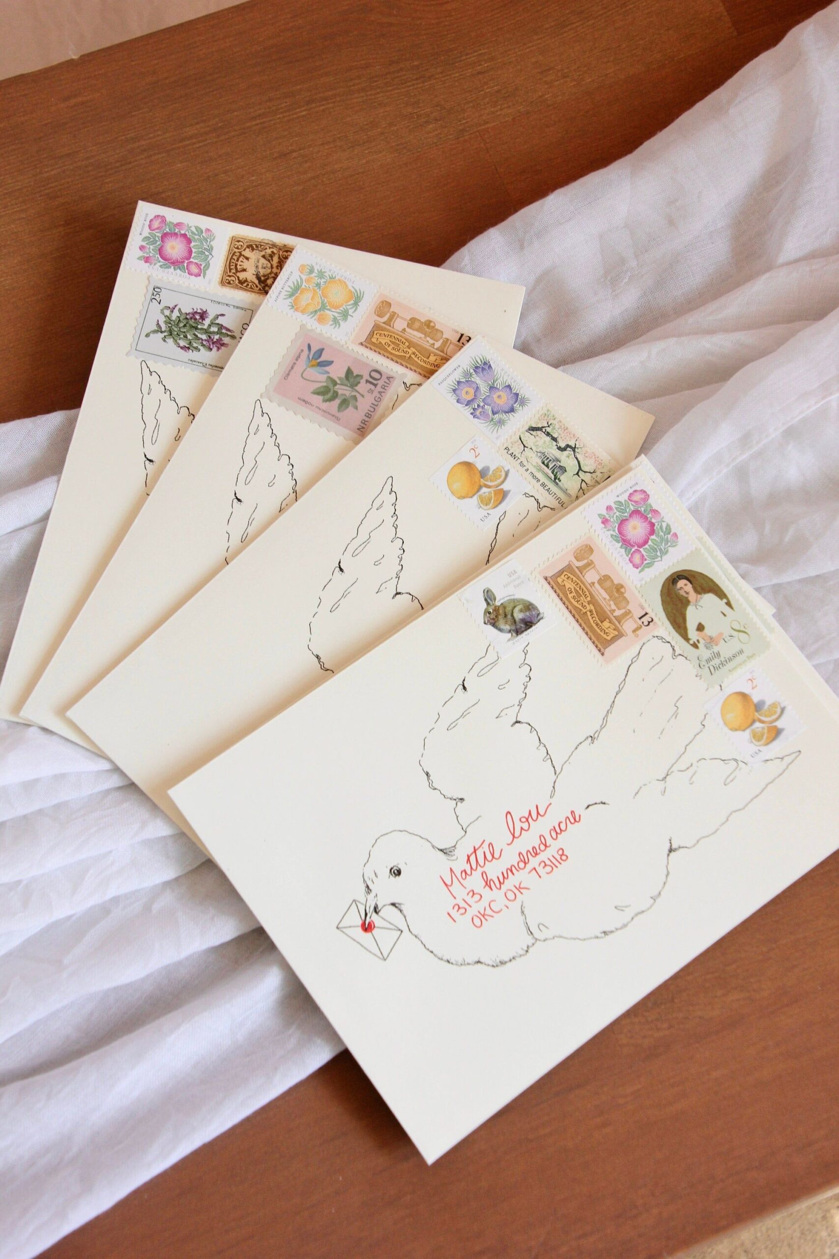 Wedding Invitation Dove Envelopes x100