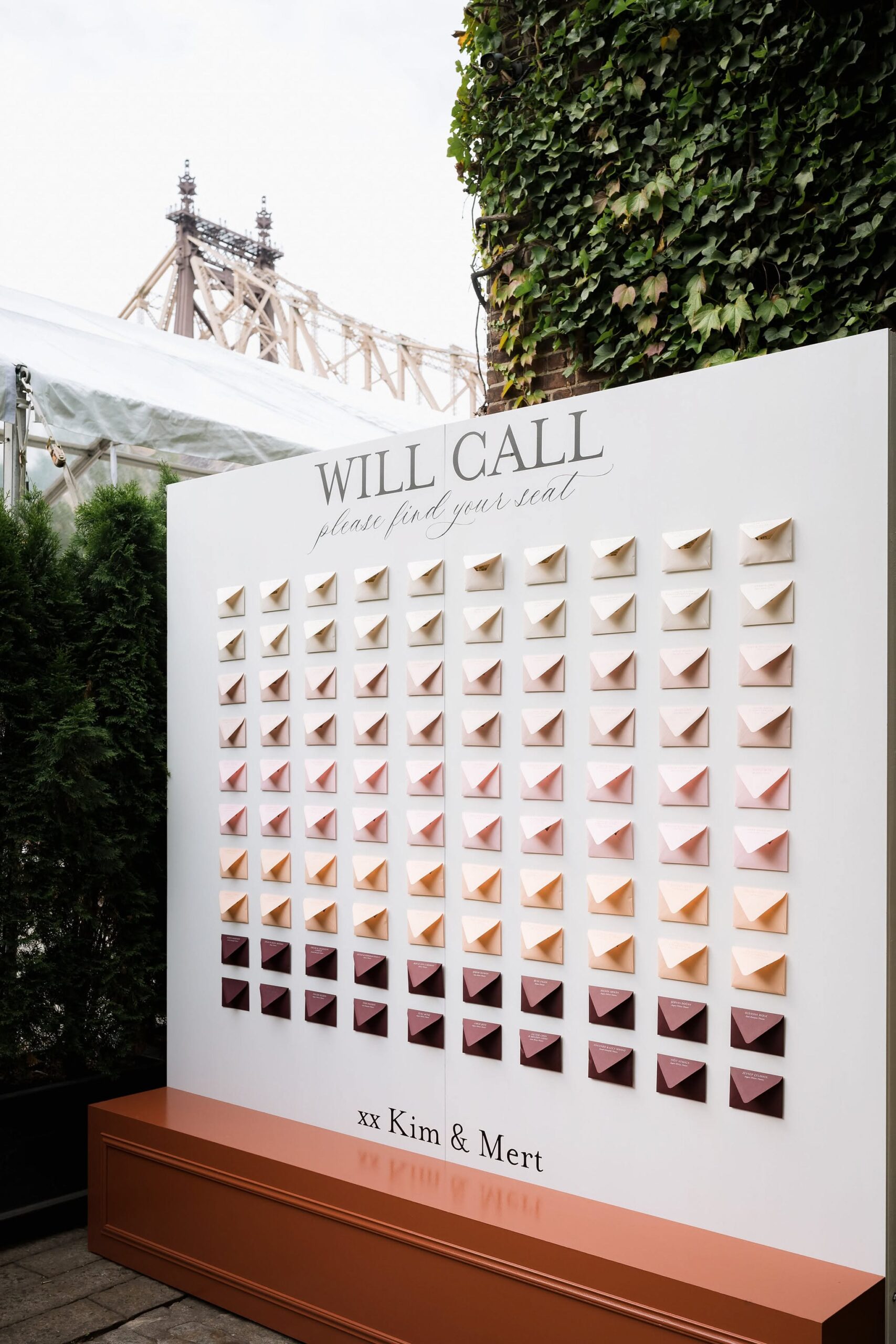 Gorgeous Escort Wall for Long Island Wedding